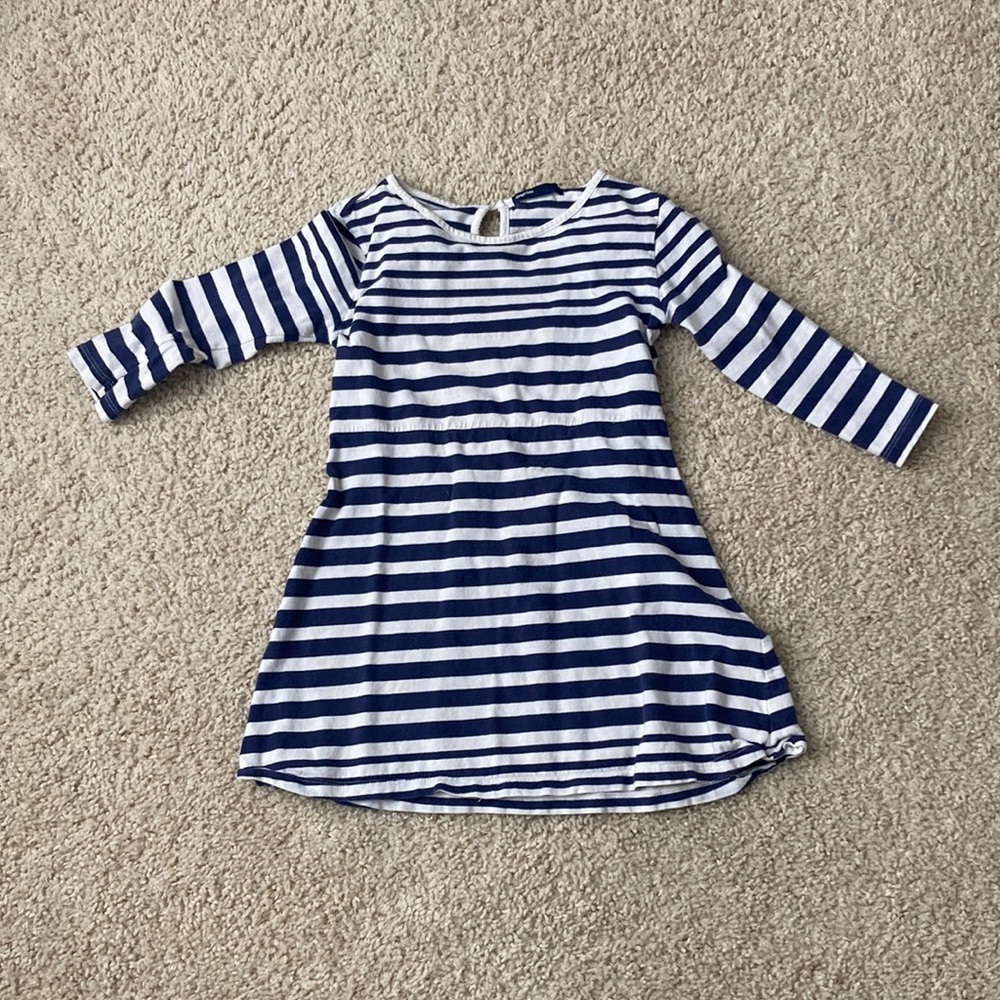 3/$20 GUC GAP kids navy & white striped dress.